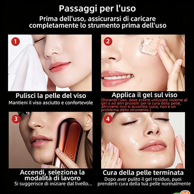 Dispositivo di Bellezza Viso EMS con Microcorrente